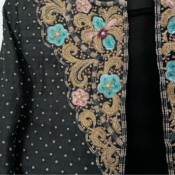 Stunning vintage silk beaded jacket - Picture 4 of 8
